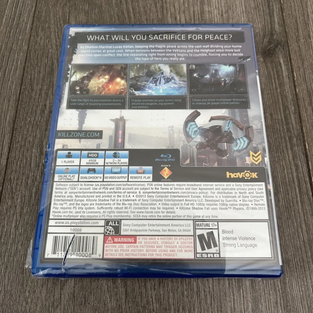 Killzone Shadow Fall PS4 Sealed W/remainder Mark